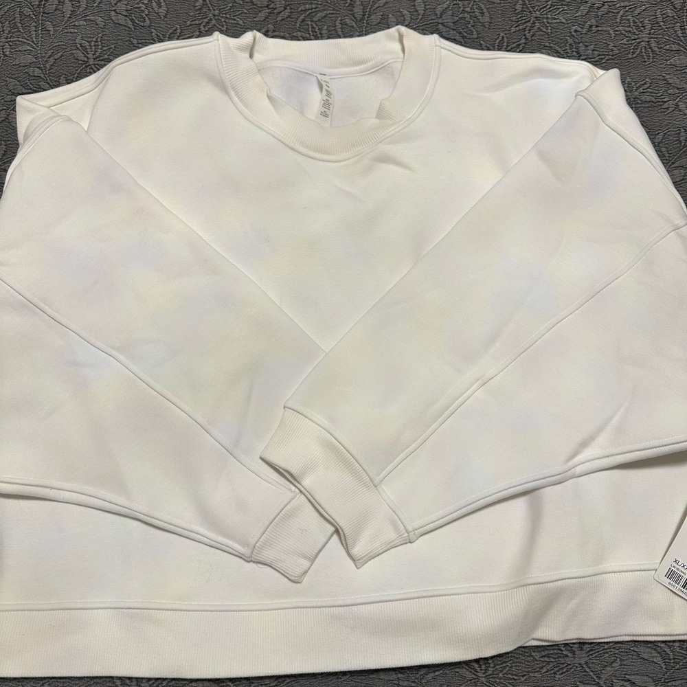 Lululemon crop fleece lined crew neck